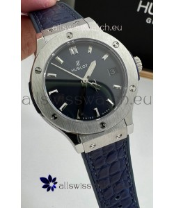 Hublot Classic Fusion Stainless Steel 33MM Blue Dial Swiss Quartz Movement Watch 1:1 Mirror Quality