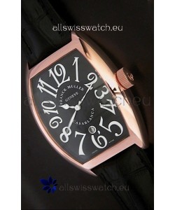 Franck Muller Crazy Hours Japanese Replica Watch in Black Dial